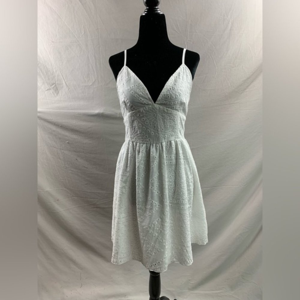 White Eyelet Embroidery Cami Dress - Picture 6 of 6
